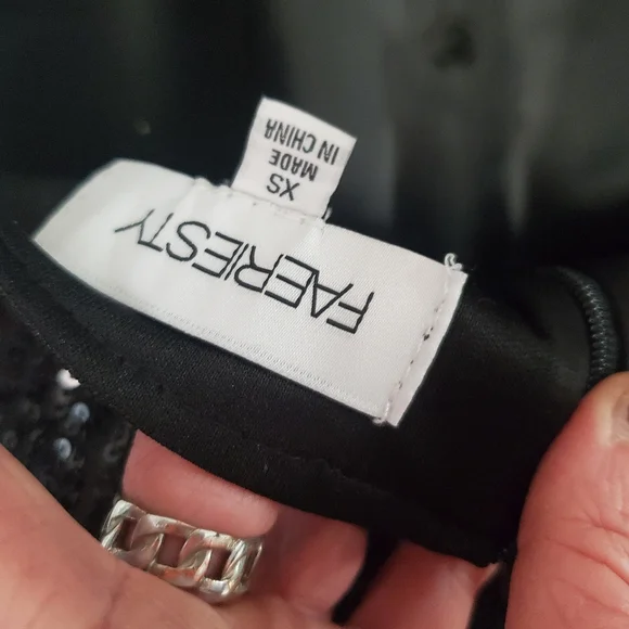 Black Glitter Halter Jumpsuit - Picture 7 of 7